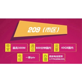 西安电信宽带209元档5G畅享融合300M(2020年)